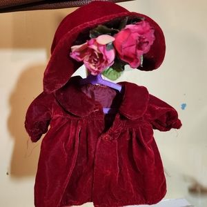 Vintage doll coat and hat